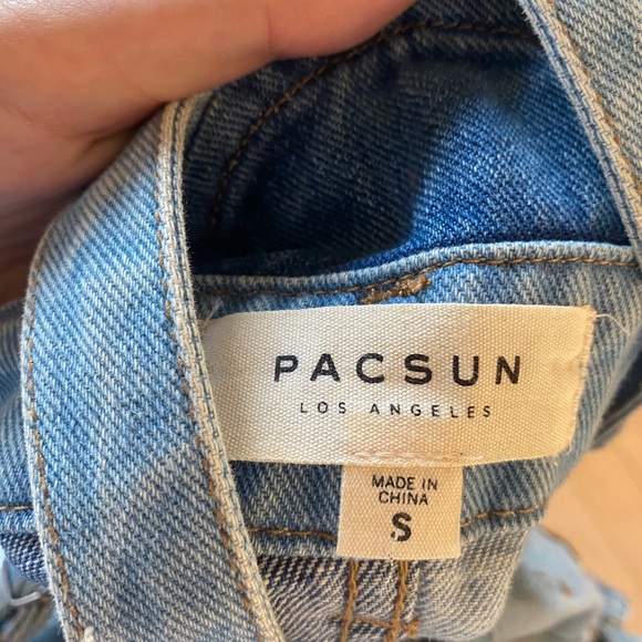 Denim Patchwork Overall Dress - Picture 3 of 3